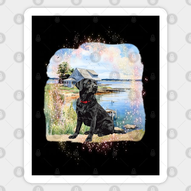 Dog - Black Lab Magnet by KEWDesign